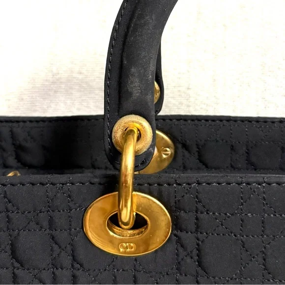 Authentic Christian Dior Lady Dior bag gold charms - Picture 6 of 16